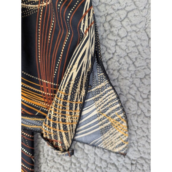 Dressbarn Tunic 3X Boho Ornate Peasant Top Bell Sleeve Brown Flowy Regencycore - Picture 8 of 14